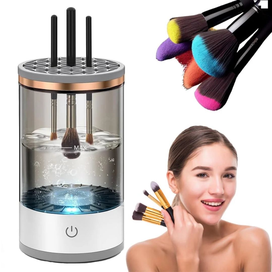 BrushCleaner™ - Limpiador de Brochas de Maquillaje Eléctrico🌞