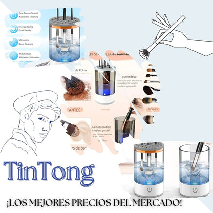 BrushCleaner™ - Limpiador de Brochas de Maquillaje Eléctrico🌞