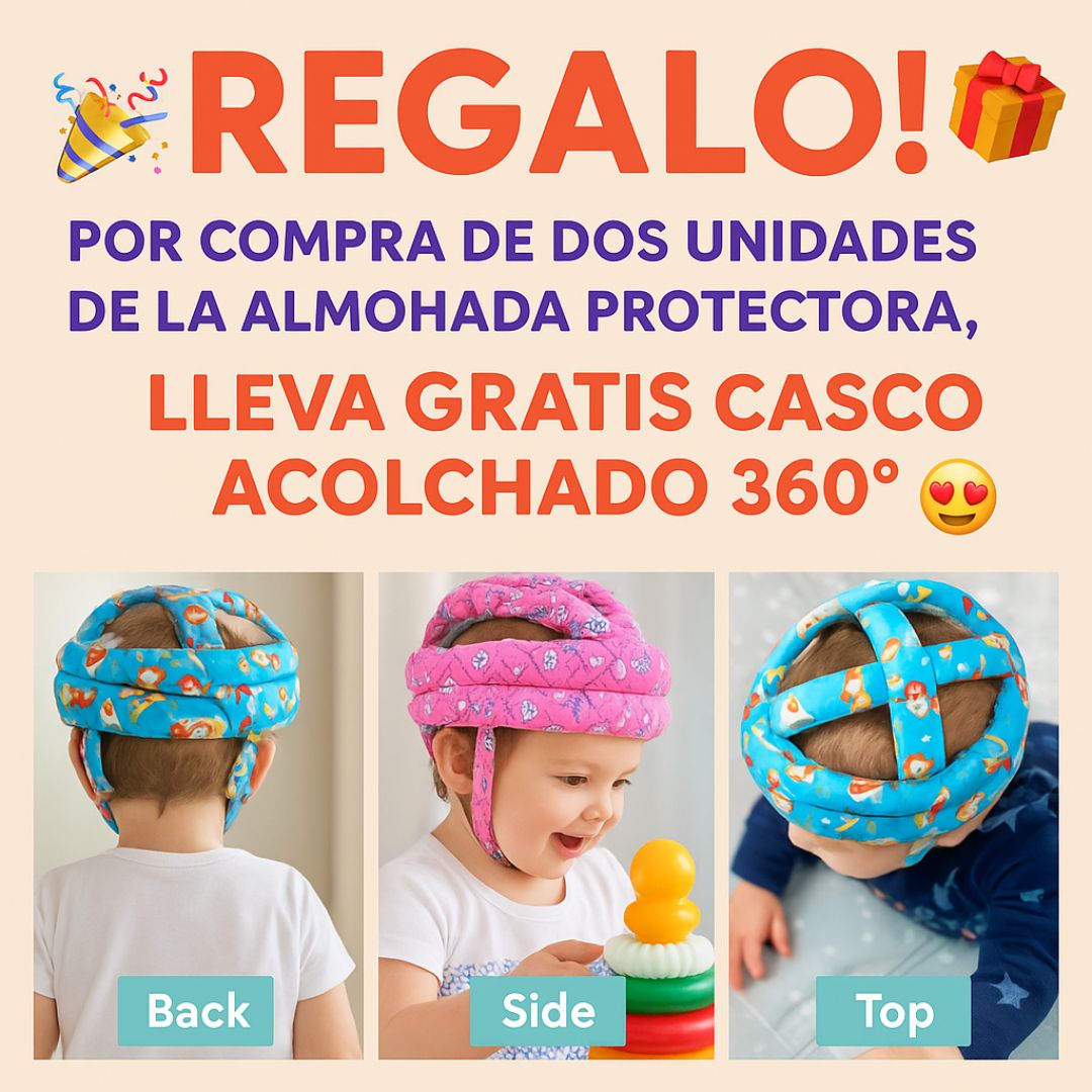 💛👶Almohada protectora para la cabeza del bebé - ¡Protección segura y linda!