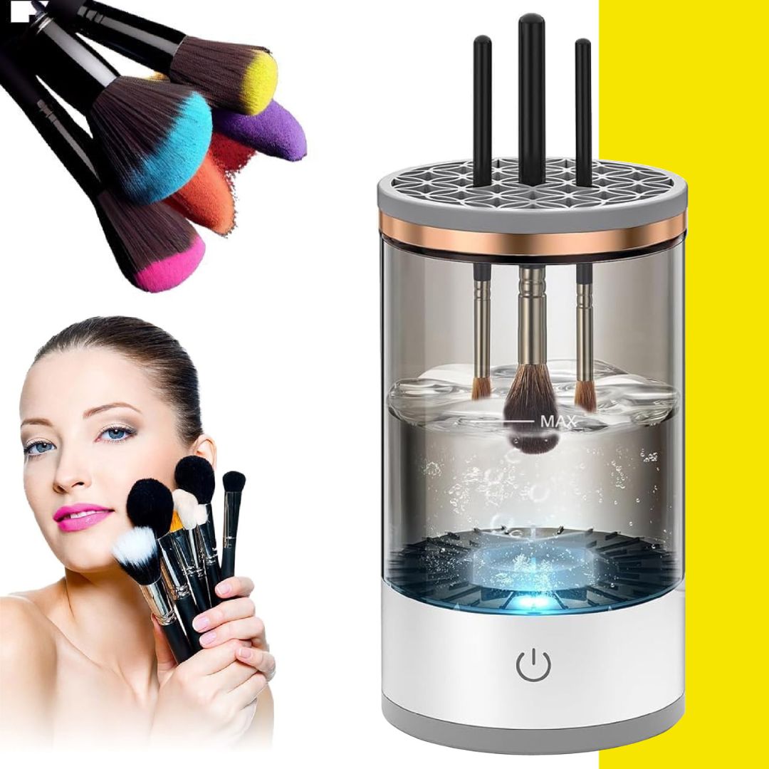 BrushCleaner™ - Limpiador de Brochas de Maquillaje Eléctrico🌞