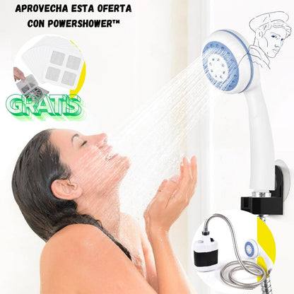 🚿⚡ DUCHA PORTATIL: PowerShower™  MAS Mallas Adhesivas Para Ducha Sifón X20