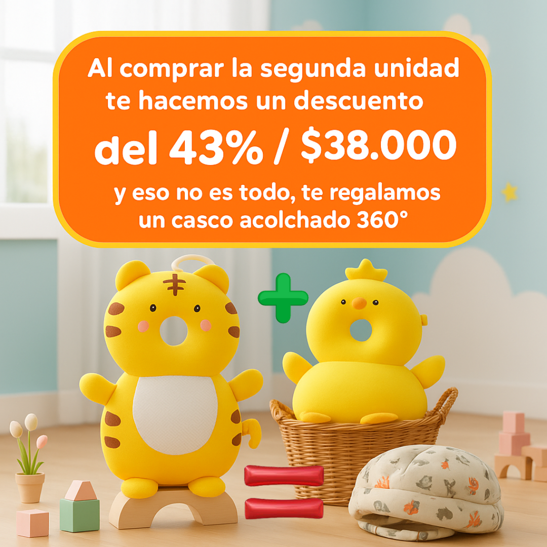💛👶Almohada protectora para la cabeza del bebé - ¡Protección segura y linda!