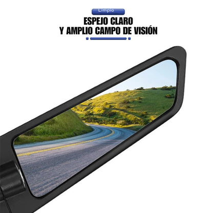 Espejos Tipo Alerón Universal – Estilo y Seguridad al mejor precio🏍️