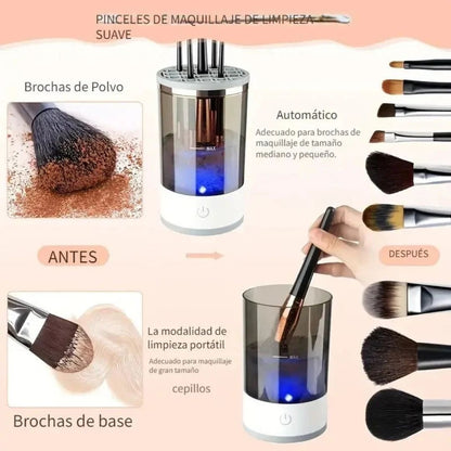 BrushCleaner™ - Limpiador de Brochas de Maquillaje Eléctrico🌞