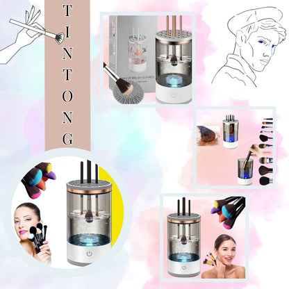 BrushCleaner™ - Limpiador de Brochas de Maquillaje Eléctrico🌞